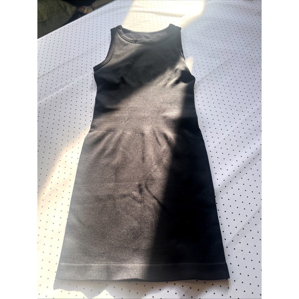 QQQ Ribbed Scuba Bodycon Mini‎ Dress Womens Small Black Stretch Sleeveless